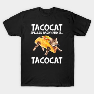 Funny Tacos Shirt Tacocat Spelled Backward Is Cat Gift T-Shirt